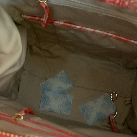 Brahmin Melbourne Small Pink Flamingo Caroline Crocodile-Embossed Satchel Bag - Picture 13 of 15